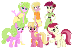 Size: 1280x854 | Tagged: safe, artist:bluemeganium, artist:darthlena, artist:flameprincess3535, artist:flutterguy317, artist:media1997, artist:silvervectors, artist:sketchmcreations, daisy, flower wishes, lily, lily valley, roseluck, earth pony, human, pony, equestria girls, g4, cute, equestria girls-ified, female, flower, flower in hair, flower trio, human ponidox, lilybetes, mare, self paradox, self ponidox, simple background, transparent background, vector