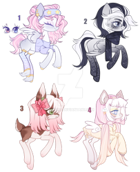 Size: 1024x1264 | Tagged: safe, artist:miioko, oc, oc only, earth pony, pegasus, pony, base used, bow, clothes, deviantart watermark, earth pony oc, eyes closed, hair bow, obtrusive watermark, pegasus oc, scarf, simple background, smiling, transparent background, watermark
