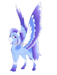 Size: 3200x4200 | Tagged: safe, artist:gigason, oc, oc:april showers, pegasus, pony, colored wings, female, magical lesbian spawn, mare, multicolored wings, obtrusive watermark, offspring, parent:rainbow dash, parent:trixie, parents:trixdash, simple background, solo, transparent background, watermark, wings