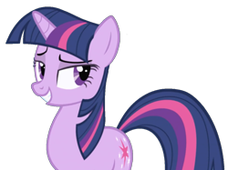 Size: 1041x778 | Tagged: safe, edit, edited screencap, screencap, twilight sparkle, pony, unicorn, friendship is magic, g4, season 1, background removed, female, grin, haters gonna hate, horn, lidded eyes, mare, meme, not a vector, simple background, smiling, solo, tail, transparent background, unicorn twilight