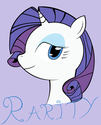 Size: 2199x2726 | Tagged: safe, artist:nolanhero, rarity, pony, unicorn, g4, 2013, bust, female, high res, mare, side view
