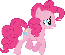 Size: 2655x2259 | Tagged: safe, artist:lunabubble-ede96, pinkie pie, earth pony, pony, g4, female, high res, mare, simple background, solo, transparent background, vector, worried