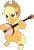 Size: 2022x2966 | Tagged: safe, artist:lunabubble-ede96, applejack, earth pony, pony, g4, applejack's hat, banjo, cowboy hat, cute, female, hat, high res, jackabetes, mare, musical instrument, simple background, solo, transparent background, vector