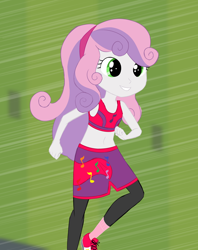 Size: 1108x1400 | Tagged: safe, artist:unholyfidelity, sweetie belle, equestria girls, g4, crossover, exeron fighters, martial arts kids, martial arts kids outfits, running