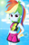 Size: 652x1014 | Tagged: safe, artist:fluttershy_art.nurul, rainbow dash, equestria girls, equestria girls specials, g4, my little pony equestria girls: better together, my little pony equestria girls: forgotten friendship, belly button, clothes, female, ocean, sleeveless, solo, sunscreen, swimming trunks, swimsuit, water