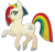 Size: 949x900 | Tagged: safe, artist:sleepwalks, oc, oc only, pony, unicorn, full body, hooves, horn, multicolored mane, multicolored tail, no pupils, open mouth, raised hoof, side view, simple background, solo, tail, transparent background, unicorn oc, unshorn fetlocks