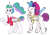 Size: 2969x2056 | Tagged: safe, artist:supahdonarudo, princess celestia, queen novo, alicorn, classical hippogriff, hippogriff, pony, fanfic:a royal getaway, between dark and dawn, g4, my little pony: friendship is magic, my little pony: the movie, alternate hairstyle, alternate tailstyle, clothes, eyes closed, hawaiian shirt, high res, laughing, ponytail, raised hoof, shirt, simple background, tail, transparent background