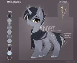 Size: 3850x3160 | Tagged: safe, artist:magnaluna, oc, oc only, pony, unicorn, adoptable, solo