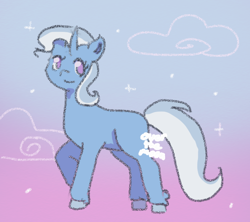 Size: 690x612 | Tagged: safe, artist:overthemoonmxx, trixie, pony, unicorn, g4, looking at you, smiling, solo