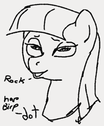 Size: 289x351 | Tagged: safe, artist:dotkwa, maud pie, earth pony, pony, g4, bust, female, grayscale, mare, monochrome, sketch, solo