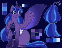 Size: 1884x1465 | Tagged: safe, artist:purplegrim40, oc, oc only, alicorn, changepony, hybrid, pony, alicorn oc, female, horn, interspecies offspring, magical lesbian spawn, mare, offspring, parent:queen chrysalis, parent:twilight sparkle, parents:twisalis, solo, wide eyes, wings