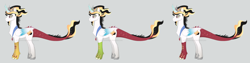 Size: 2988x750 | Tagged: safe, artist:shadobabe, oc, oc only, draconequus, hybrid, draconequus oc, gray background, interspecies offspring, male, offspring, parent:discord, parent:princess celestia, parents:dislestia, simple background