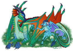 Size: 1624x1150 | Tagged: safe, artist:daydav, princess ember, dragon, g4, crossover, dragoness, female, glory (wings of fire), rainwing, simple background, transparent background, wings of fire (book series)