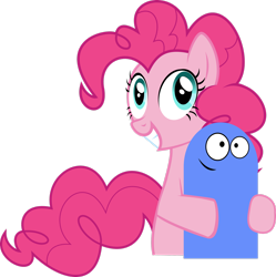 Size: 2444x2453 | Tagged: safe, artist:sourspot, pinkie pie, earth pony, pony, double rainboom, g4, bloo (foster's), crossover, foster's home for imaginary friends, high res, lauren faust, male, simple background, transparent background, vector