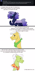 Size: 1280x2560 | Tagged: safe, artist:itstechtock, grand pear, granny smith, oc, oc:erebus, changepony, hybrid, pony, g4, offspring, parent:pharynx, parent:princess luna, parents:lunarynx, simple background, white background