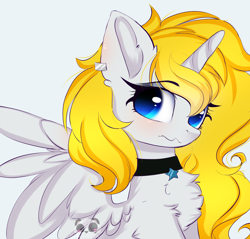 Size: 2750x2625 | Tagged: safe, artist:2pandita, oc, oc only, alicorn, pony, chest fluff, female, high res, mare, simple background, solo, white background