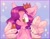 Size: 1922x1482 | Tagged: safe, artist:lemoocado, pipp petals, pegasus, pony, g5, abstract background, adorapipp, blushing, cute, feathered wings, happy, one eye closed, open mouth, open smile, pegasus wings, phone, smiling, solo, spread legs, spreading, wing hands, wing hold, wings, wink