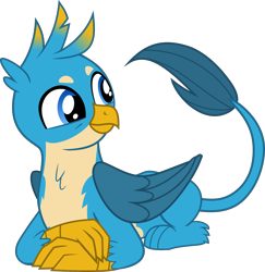 Size: 2062x2120 | Tagged: safe, artist:frownfactory, gallus, school daze, beak, cute, gallabetes, lying down, male, simple background, solo, talons, transparent background, vector, wings