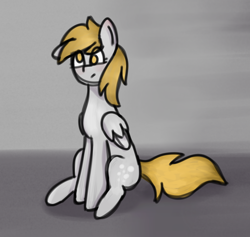 Size: 1350x1280 | Tagged: safe, artist:seylan, derpy hooves, pegasus, pony, g4, digital art, simple background, solo