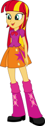 Size: 539x1481 | Tagged: safe, artist:assassins-creed1999, sunset shimmer, twilight sparkle, equestria girls, g4, boots, clothes swap, palette swap, recolor, shoes, simple background, solo, transparent background