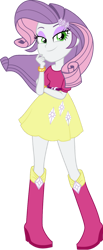 Size: 574x1391 | Tagged: safe, artist:assassins-creed1999, rarity, equestria girls, g4, belt, boots, clothes, clothes swap, high heel boots, palette swap, rarity's purple boots, recolor, shirt, shoes, simple background, skirt, solo, transparent background