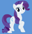 Size: 389x427 | Tagged: safe, artist:painterede, artist:selenaede, artist:twilyisbestpone, derpibooru exclusive, rarity, pony, unicorn, g4, base used, blue background, cute, female, mare, raised hoof, raribetes, simple background, smiling, solo, wrong eye shape