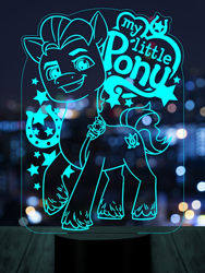 Size: 450x600 | Tagged: safe, hitch trailblazer, earth pony, pony, g3, g5, my little pony: a new generation, 2d, bootleg, cute, cyan, cyrillic, glowing, hitchbetes, horseshoes, light, logo, looking at you, merchandise, photo, raised hoof, russia, russian, sheriff, smiling, smiling at you, solo, unlicensed, unofficial, you had one job