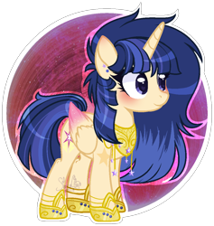 Size: 1010x1067 | Tagged: safe, artist:stormcloud-yt, oc, oc only, alicorn, pony, base used, ear piercing, female, hoof shoes, mare, offspring, parent:flash sentry, parent:twilight sparkle, parents:flashlight, peytral, piercing, simple background, solo, transparent background