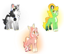 Size: 3986x3368 | Tagged: safe, artist:goldlines005, oc, oc only, earth pony, pony, unicorn, base used, bow, earth pony oc, hair bow, high res, horn, simple background, smiling, transparent background, unicorn oc