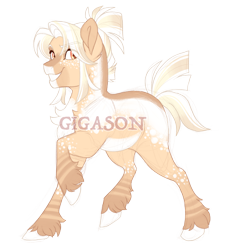 Size: 2575x2700 | Tagged: safe, artist:gigason, oc, oc:custard apple, hybrid, zony, female, high res, interspecies offspring, magical lesbian spawn, obtrusive watermark, offspring, parent:applejack, parent:zecora, parents:applecora, simple background, solo, transparent background, watermark