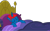 Size: 1098x691 | Tagged: safe, artist:rainbowkate07, artist:ry-bluepony1, oc, oc only, oc:train track, pony, unicorn, a health of information, g4, base used, bed, comfy, eyes closed, horn, male, mane, pillow, sheet, show accurate, simple background, sleeping, snoring, solo, stallion, transparent background