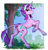 Size: 1520x1585 | Tagged: safe, artist:yakovlev-vad, starlight glimmer, classical unicorn, pony, unicorn, g4, alternate hairstyle, butt, cloven hooves, cute, glimmer glutes, glimmerbetes, grin, horn, lacrimal caruncle, leonine tail, lidded eyes, looking at you, looking back, looking back at you, nature, pale belly, plot, raised hoof, rearing, slender, smiling, smug, solo, tail, thin, tree, unshorn fetlocks