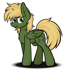 Size: 1464x1583 | Tagged: safe, artist:aaathebap, oc, oc:murky, pegasus, pony, fallout equestria, fallout equestria: murky number seven, chest fluff, ear fluff, eye clipping through hair, eyebrows, eyebrows visible through hair, facial scar, fallout, fanfic art, folded wings, male, pegasus oc, scar, simple background, solo, stallion, standing, transparent background, wings