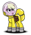 Size: 1024x1127 | Tagged: safe, artist:aaathebap, oc, oc:puppysmiles, earth pony, pony, fallout equestria, fallout equestria: pink eyes, bag, ear fluff, eye clipping through hair, eyebrows, eyebrows visible through hair, fallout, fanfic art, female, filly, foal, happy, looking up, open mouth, radiation suit, saddle bag, simple background, solo, standing, transparent background