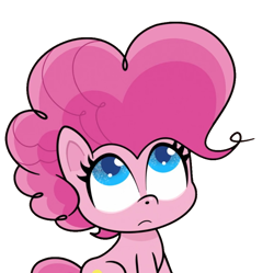 Size: 923x920 | Tagged: safe, edit, edited screencap, screencap, pinkie pie, earth pony, pony, g4.5, my little pony: pony life, princess probz, background removed, female, looking up, mare, not a vector, simple background, sitting, solo, transparent background