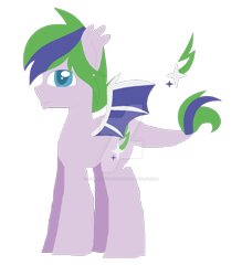 Size: 1024x1169 | Tagged: safe, artist:opalescentartist, oc, oc only, oc:bejeweled dash, dracony, hybrid, deviantart watermark, interspecies offspring, male, obtrusive watermark, offspring, parent:rarity, parent:spike, parents:sparity, profile, simple background, transparent background, watermark