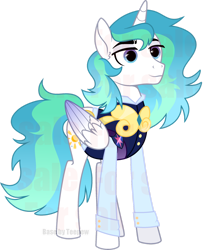 Size: 1280x1514 | Tagged: safe, artist:tired-horse-studios, oc, oc only, alicorn, pony, base used, clothes, male, obtrusive watermark, offspring, parent:princess celestia, parent:shining armor, parents:shininglestia, simple background, solo, stallion, transparent background, watermark