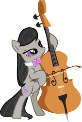 Size: 1935x2861 | Tagged: safe, artist:thebosscamacho, octavia melody, earth pony, pony, g4, bipedal, bowtie, cello, female, mare, musical instrument, simple background, solo, transparent background, vector