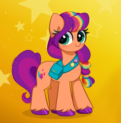 Size: 4528x4608 | Tagged: safe, artist:kittyrosie, sunny starscout, earth pony, pony, g5, my little pony: tell your tale, blushing, cute, female, heart eyes, looking at you, mane stripe sunny, mare, smiling, smiling at you, solo, sunnybetes, wingding eyes