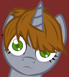 Size: 1270x1413 | Tagged: safe, artist:devorierdeos, oc, oc:littlepip, pony, unicorn, fallout equestria, female, horn, looking at you, simple background, solo, stare, unicorn oc