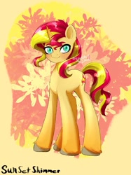 Size: 1024x1366 | Tagged: safe, artist:sjmarts, sunset shimmer, pony, unicorn, g4, female, mare, solo