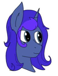 Size: 288x376 | Tagged: safe, artist:marmorealteal, oc, oc only, pony, unicorn, bust, colored, flat colors, male, simple background, solo, stallion, transparent background
