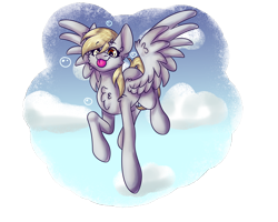Size: 1512x1212 | Tagged: safe, artist:blackmarkerdraws, derpy hooves, pegasus, pony, g4, :p, bubble, cheek fluff, chest fluff, female, flying, partial background, simple background, solo, tongue out, transparent background