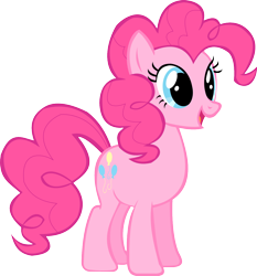 Size: 1216x1303 | Tagged: safe, artist:thebosscamacho, pinkie pie, earth pony, pony, g4, .svg available, open mouth, open smile, simple background, smiling, solo, transparent background, vector