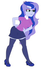 Size: 2300x3115 | Tagged: safe, artist:gmaplay, princess luna, vice principal luna, equestria girls, g4, hand on hip, high res, seductive, seductive pose, simple background, solo, transparent background