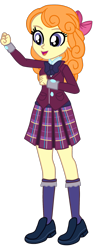 Size: 810x2086 | Tagged: safe, alternate version, artist:gmaplay, orange sherbette, equestria girls, g4, background human, clothes, crystal prep academy uniform, crystal prep shadowbolts, school uniform, simple background, solo, transparent background