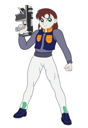 Size: 1950x2835 | Tagged: safe, artist:gmaplay, oc, oc only, oc:stardust memory, equestria girls, g4, gun, simple background, solo, submachinegun, transparent background, weapon