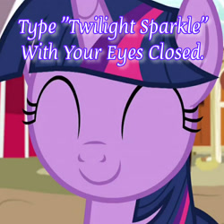 Size: 1920x1923 | Tagged: safe, edit, edited screencap, editor:itsmgh1203, screencap, twilight sparkle, alicorn, pony, g4, harvesting memories, spoiler:harvesting memories, ^^, challenge, comment bait, cropped, cute, eyes closed, female, mare, smiling, solo, text, twiabetes, twilight sparkle (alicorn)