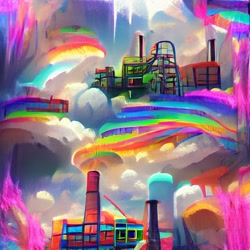 Size: 480x480 | Tagged: safe, fanfic:rainbow factory, cloudsdale, fanfic art, scenery, weather factory