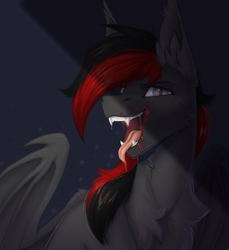 Size: 4871x5320 | Tagged: safe, artist:dorkmark, oc, oc:shadow sky, bat pony, pony, bust, portrait, solo